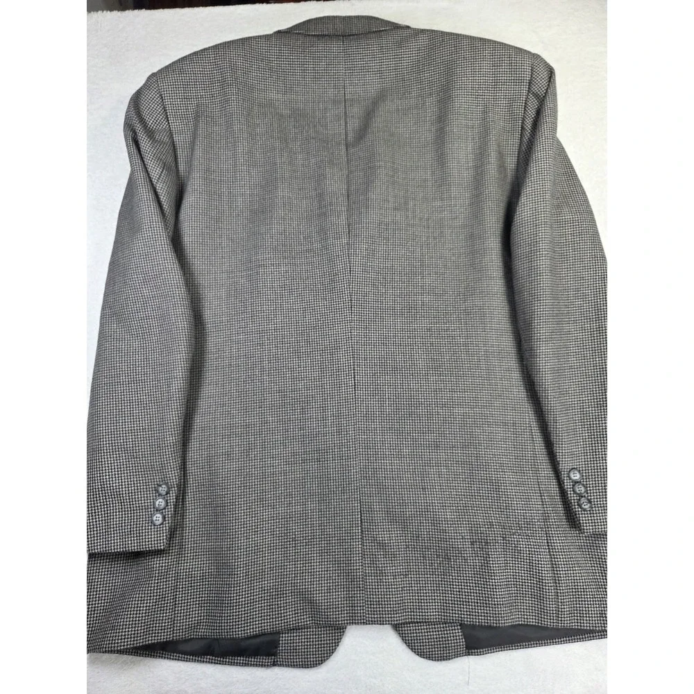 Bert Pulitzer Blazer 48R Gray Houndstooth Sport Coat Classic Big Mens Jacket...